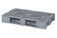 Поддон пластиковый перфорированный на 3-х полозьях 1200х800х150 мм  Поддон пластиковый перфорированный на 3-х полозьях 1200х800х150 мм