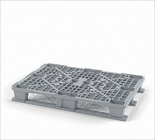 Легкий перфорированный пластиковый поддон с 3 полозьями 1200х800х150 Легкий перфорированный пластиковый поддон с 3 полозьями 1200х800х150