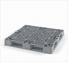Легкий перфорированный пластиковый поддон на 3-х полозьях для Биг-Бэг 1100х1100х120 Легкий перфорированный пластиковый поддон на 3-х полозьях для Биг-Бэг 1100х1100х120
